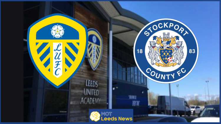 Leeds United Stockport County badges