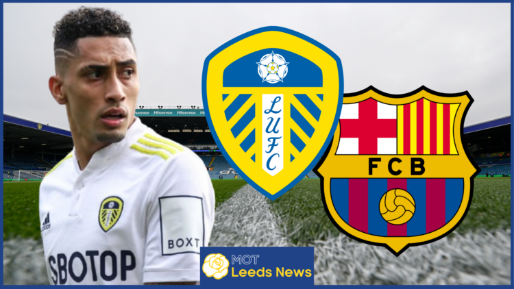 Raphinha Leeds United Barcelona badges