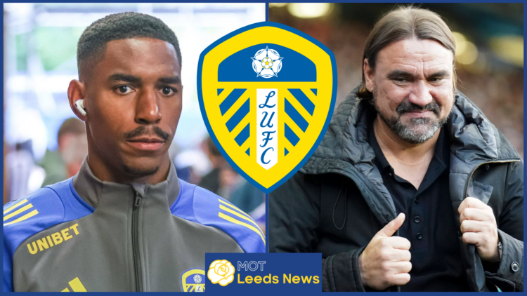 Junior Firpo, Daniel Farke, Leeds United badge