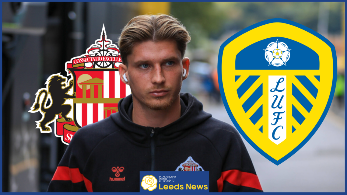 Leeds United badge, Sunderland badge, Dennis Cirkin