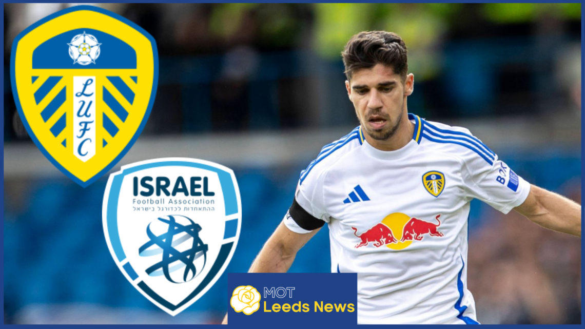 Leeds United badge, Israel badge, Manor Solomon