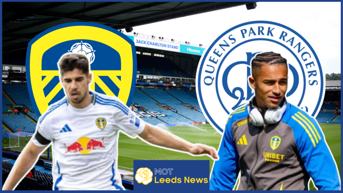 Mateo Joseph, Manor Solomon, Leeds United badge, QPR badge