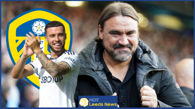 Daniel Farke, Sam Greenwood, Leeds United badge