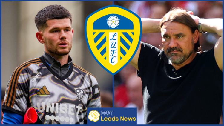 Illan Meslier, Daniel Farke, Leeds United badge