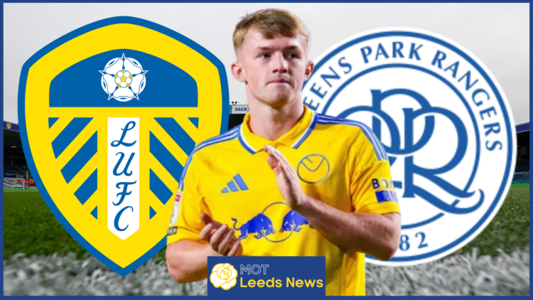 Joe Gelhardt, Leeds United badge, Queens Park Rangers badge