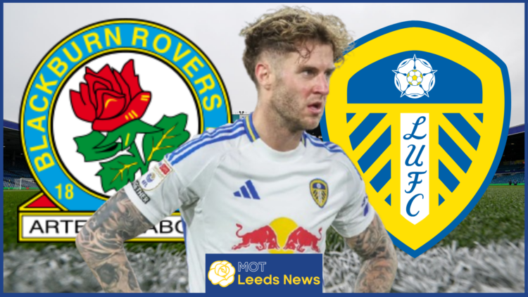 Joe Rodon, Leeds United badge, Blackburn Rovers badge