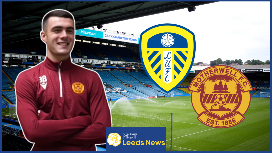 Lennon Miller, Leeds United badge, Motherwell badge
