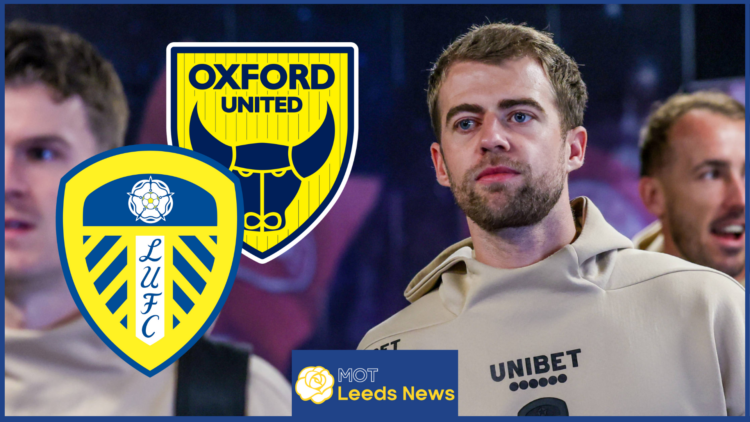 Patrick Bamford, Leeds United badge, Oxford United badge