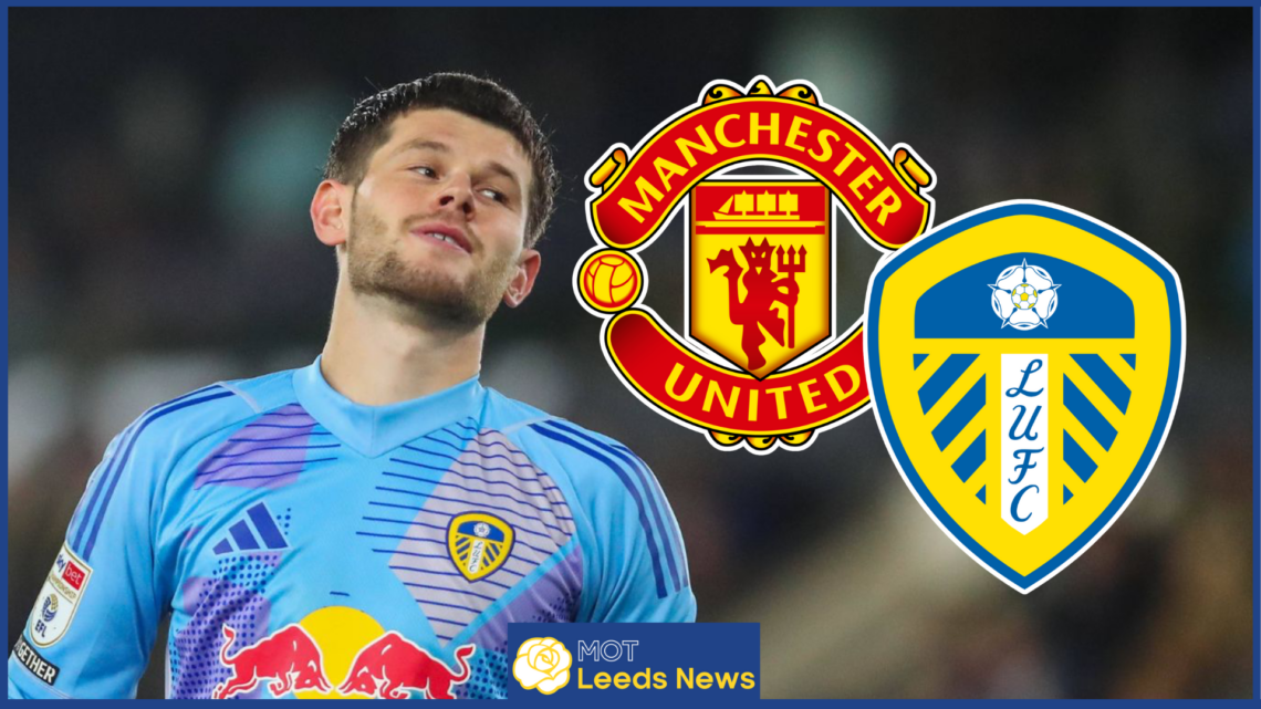 Illan Meslier Leeds United Manchester United badges