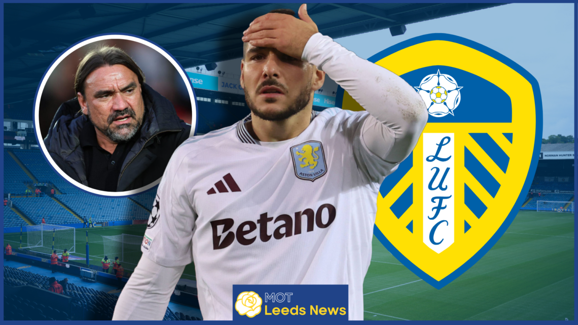 Emiliano Buendia, Daniel Farke, Leeds United badge