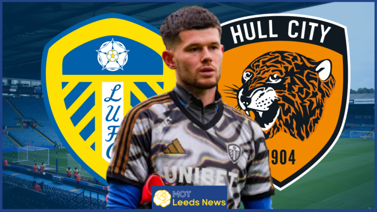 Illan Meslier, Leeds United badge, Hull City badge