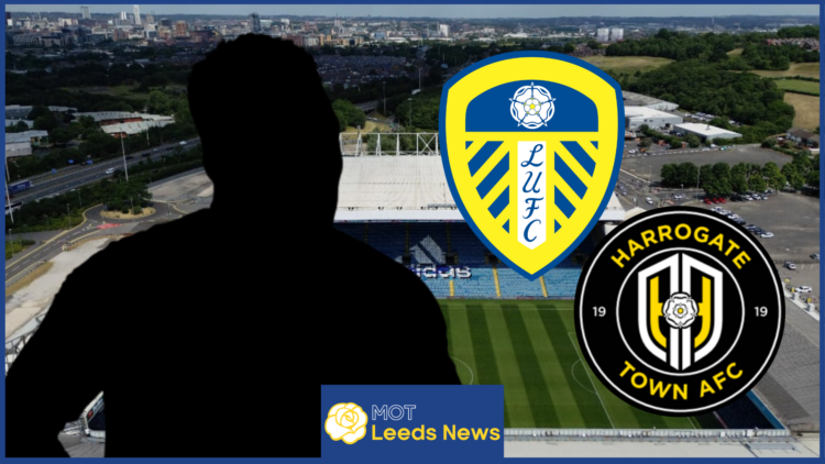 Wilfried Gnonto, Leeds United badge, Harrogate Town badge