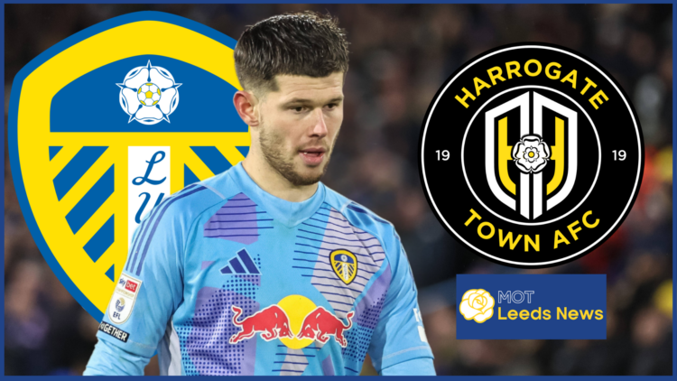 Leeds United badge Harrogate Town Meslier