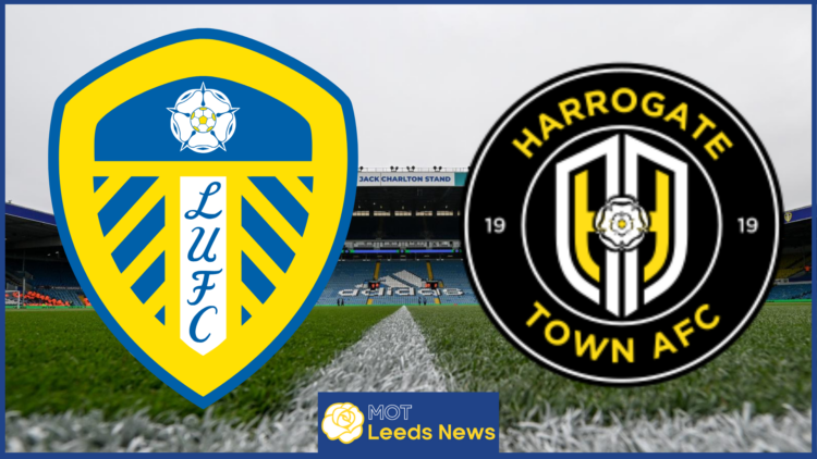Leeds United badge, Harrogate Town badge