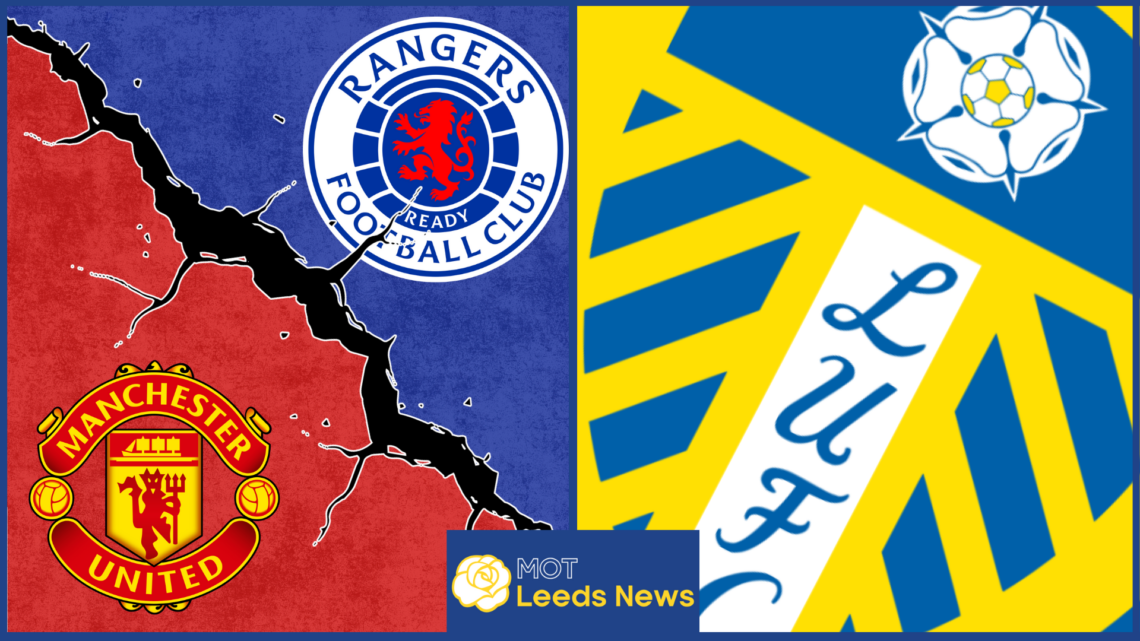 Leeds United badge Rangers Manchester United