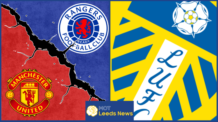Leeds United badge Rangers Manchester United