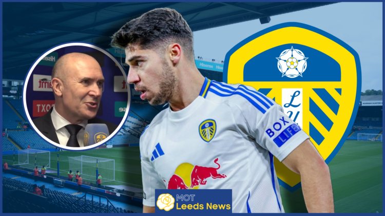 Manor Solomon, Tony Dorigo, Leeds United badge