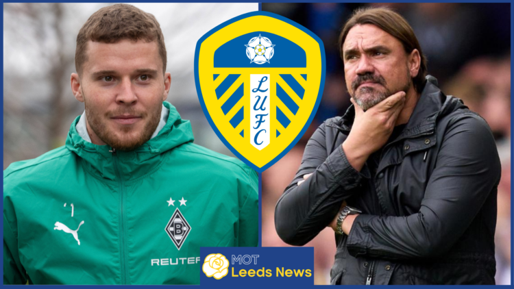 Nico Elvedi, Daniel Farke, Leeds United badge