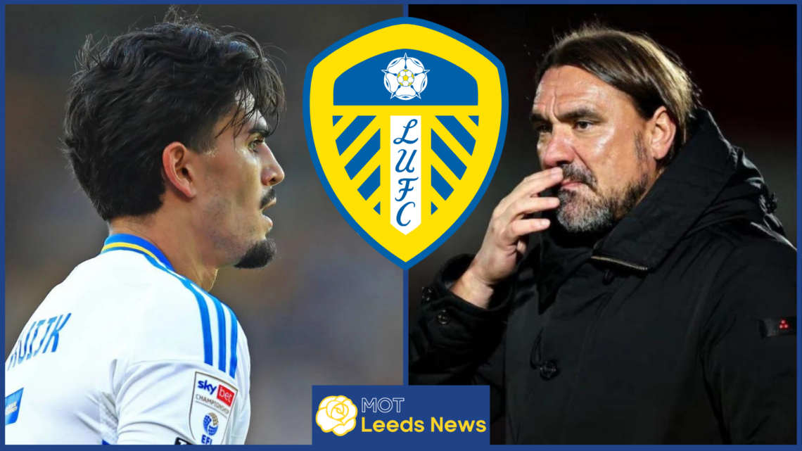 Pascal Struijk, Daniel Farke, Leeds United badge