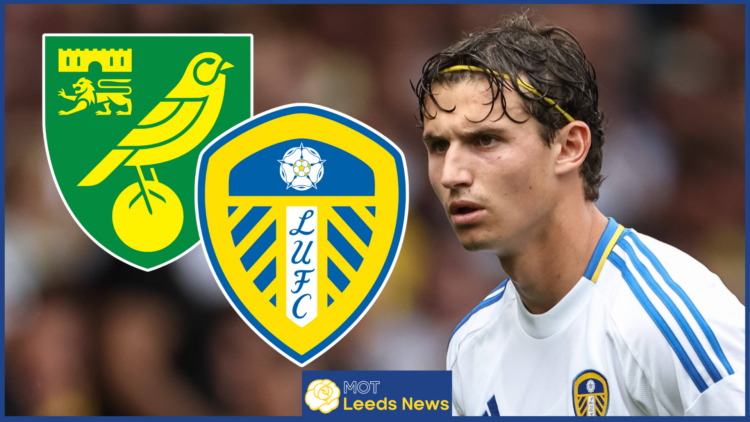 Brenden Aaronson Leeds United Norwich badges