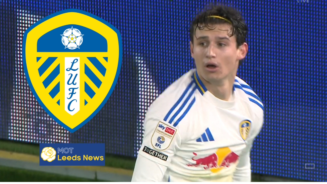 Leeds United badge, Brenden Aaronson