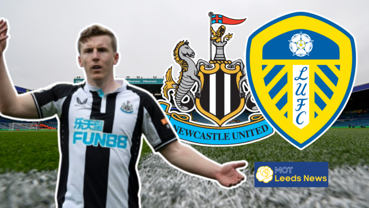 Matt Targett Leeds United Newcastle United badges