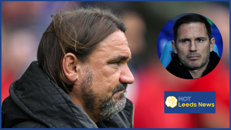 Picture of Leeds United manager Daniel Farke and Frank Lampard.