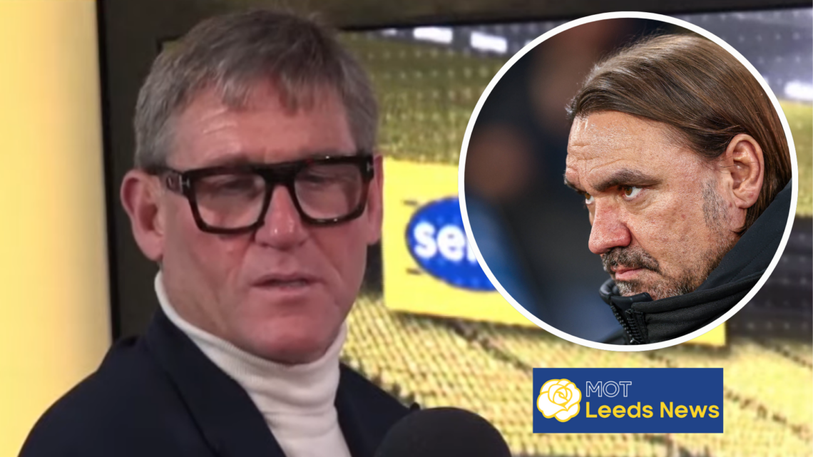Picture of Leeds United manager Daniel Farke and Simon Jordan.