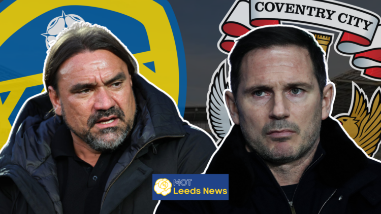 Leeds and Coventry badges, Daniel Farke and Frank Lampard