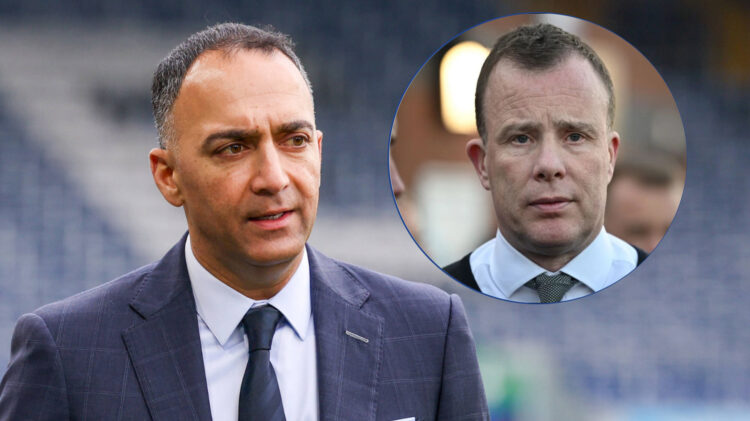 Leeds United chairman Paraag Marathe and Angus Kinnear