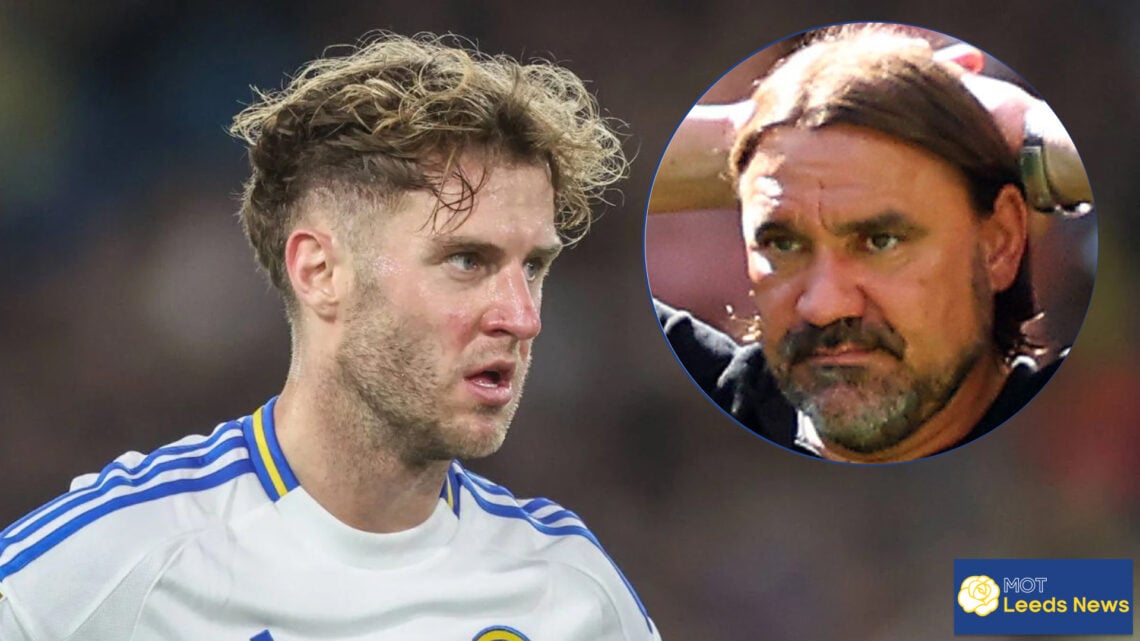 Leeds United defender Joe Rodon and Daniel Farke