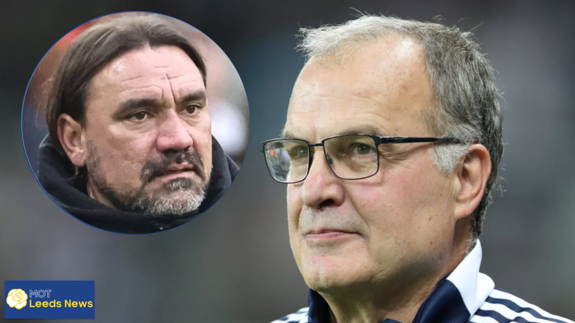 Leeds United manager Daniel Farke and Marcelo Bielsa