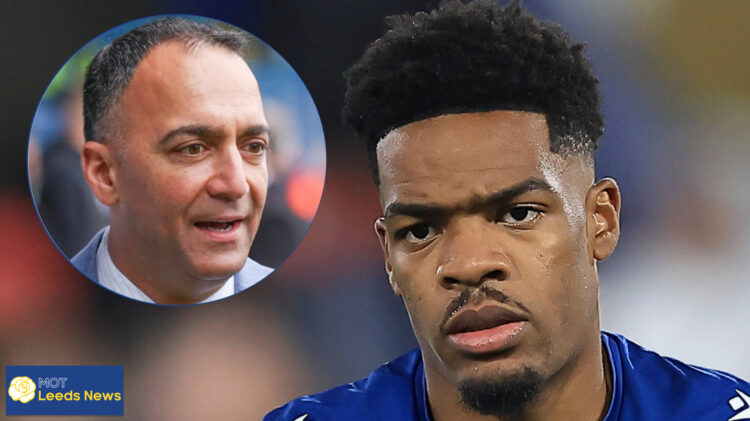 Leeds United chairman Paraag Marathe and West Brom forward Grady Diangana