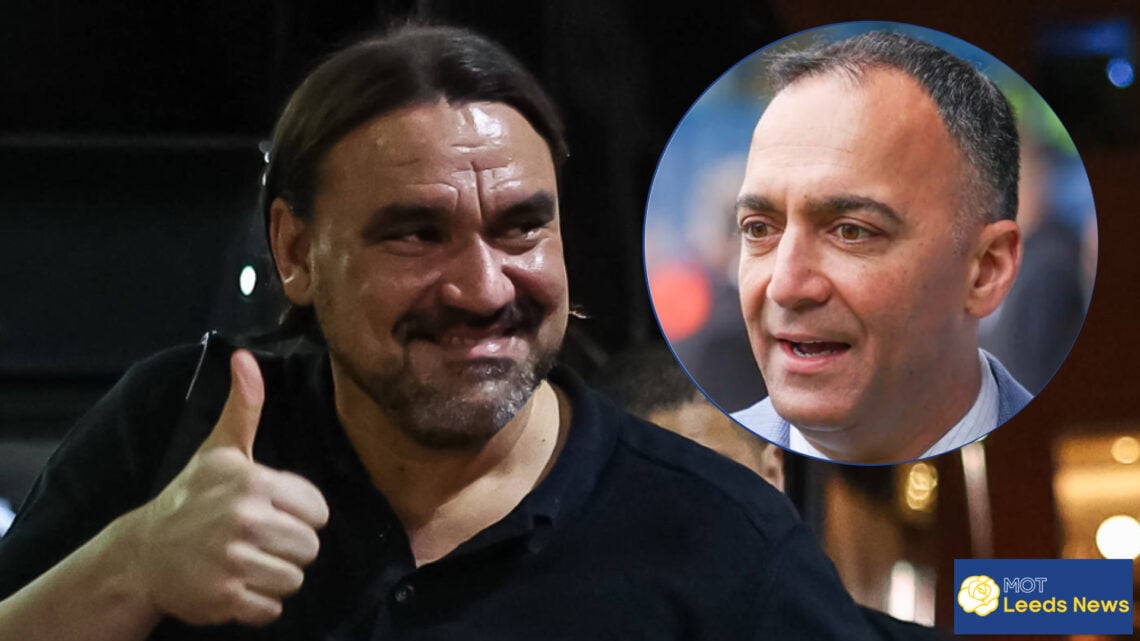 Leeds United manager Daniel Farke and 49ers Enterprises chief Paraag Marathe