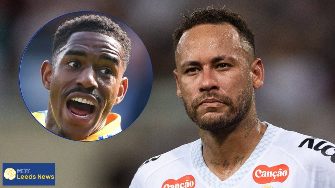 Leeds United defender Junior Firpo and Santos forward Neymar