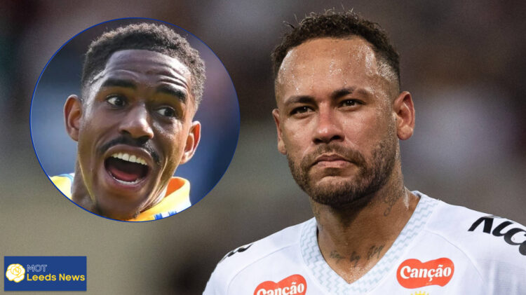 Leeds United defender Junior Firpo and Santos forward Neymar