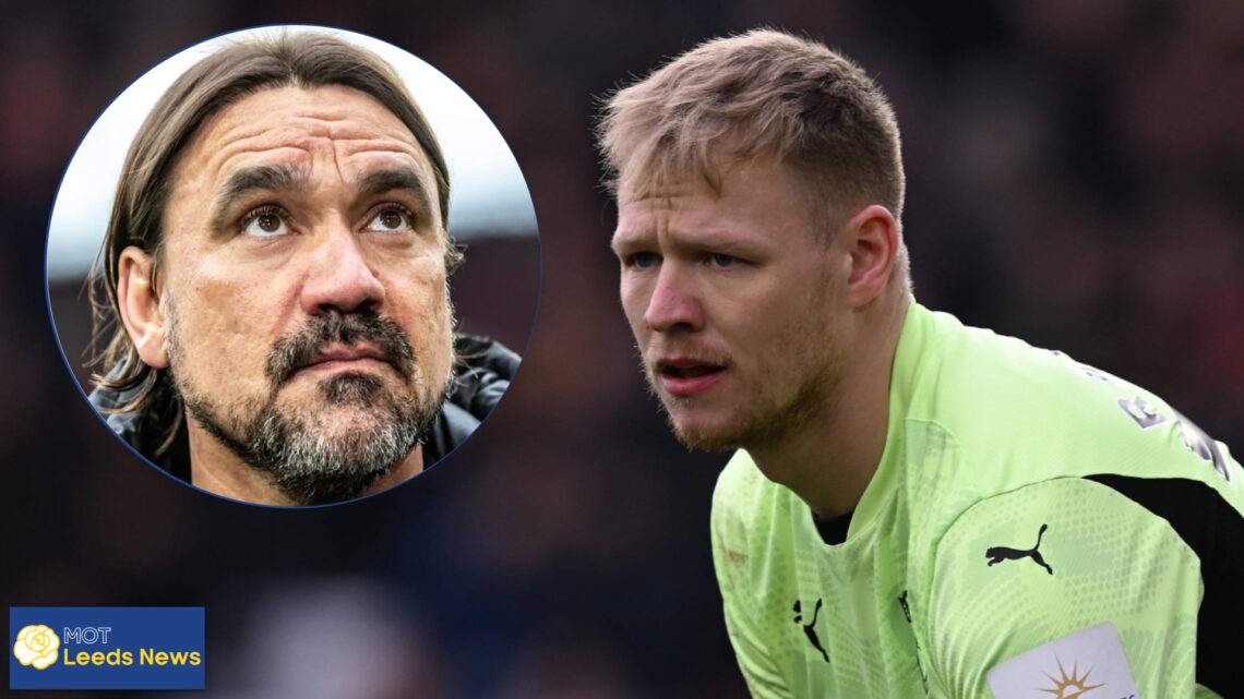 Leeds United manager Daniel Farke and Southampton goalkeeper Aaron Ramsdale
