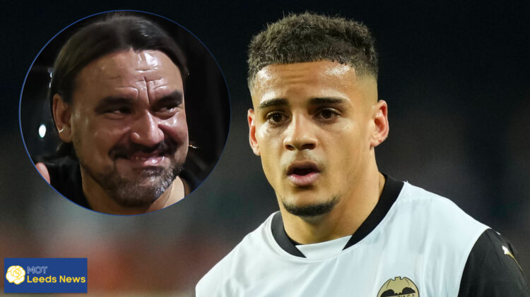 Leeds United manager Daniel Farke and Valencia defender Max Aarons