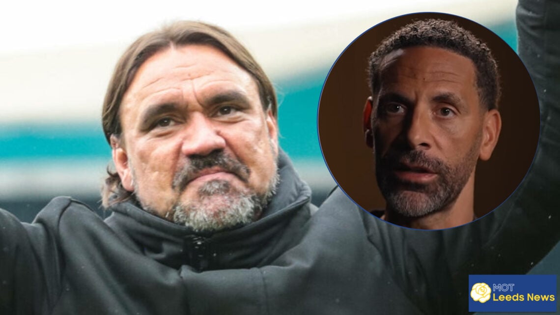 Leeds United manager Daniel Farke and Rio Ferdinand