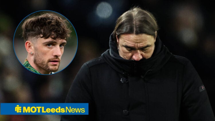 Leeds United manager Daniel Farke and AZ Alkmaar striker Troy Parrott