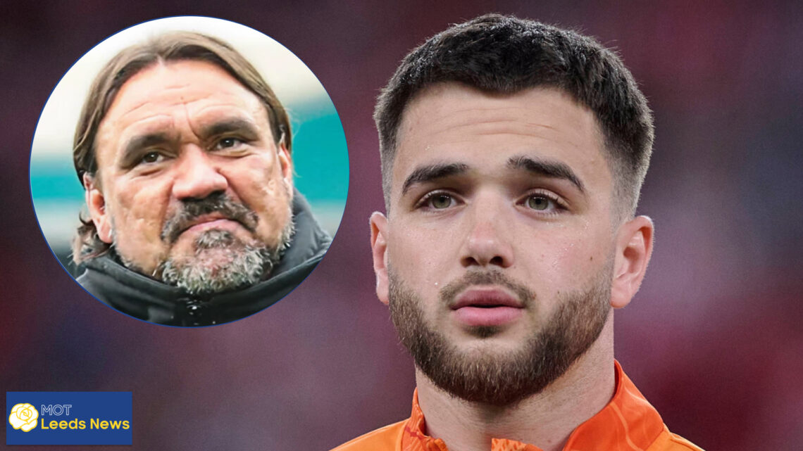Leeds United manager Daniel Farke and Rangers midfielder Nico Raskin