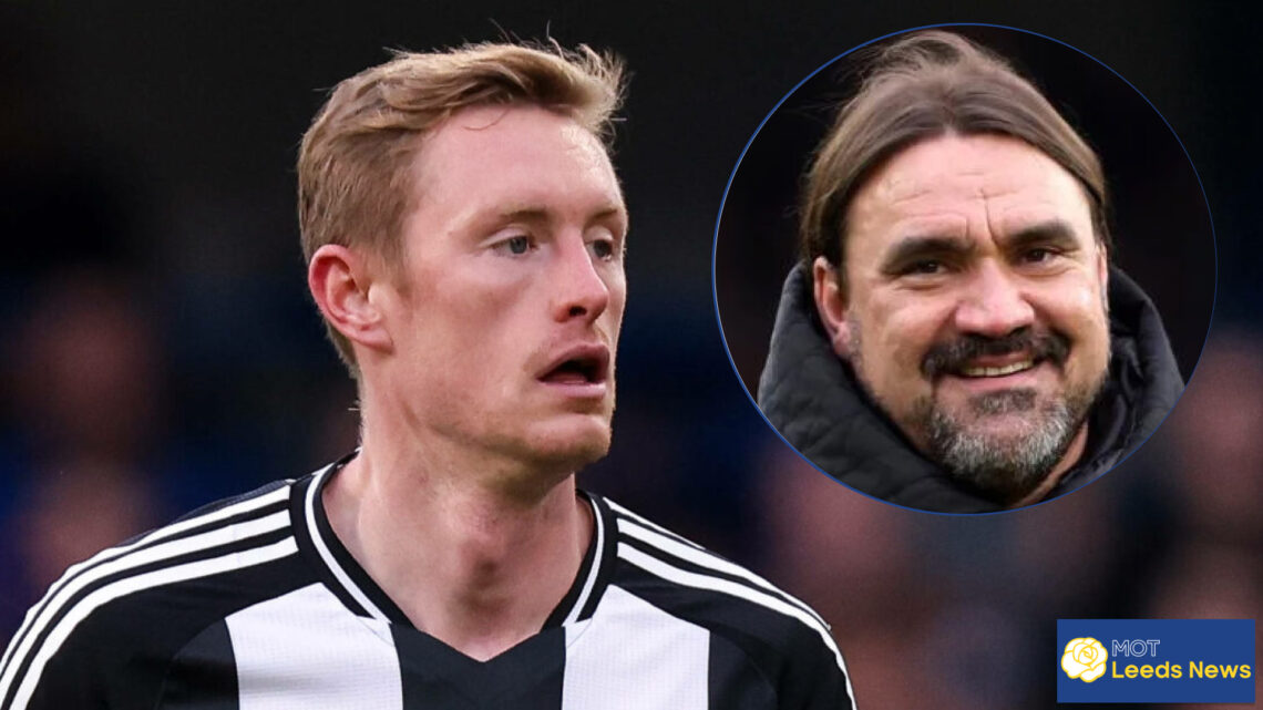 Leeds United manager Daniel Farke and Newcastle midfielder Sean Longstaff