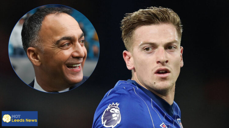 Leeds United chief Paraag Marathe and Ipswich Town striker Liam Delap