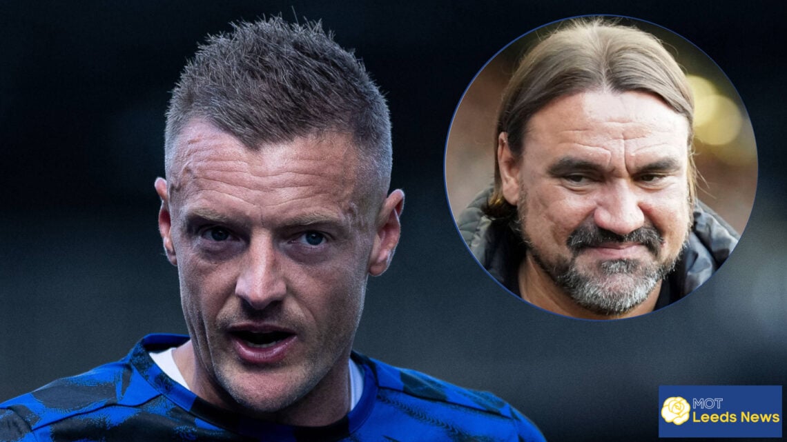 Leeds United manager Daniel Farke and Leicester City striker Jamie Vardy