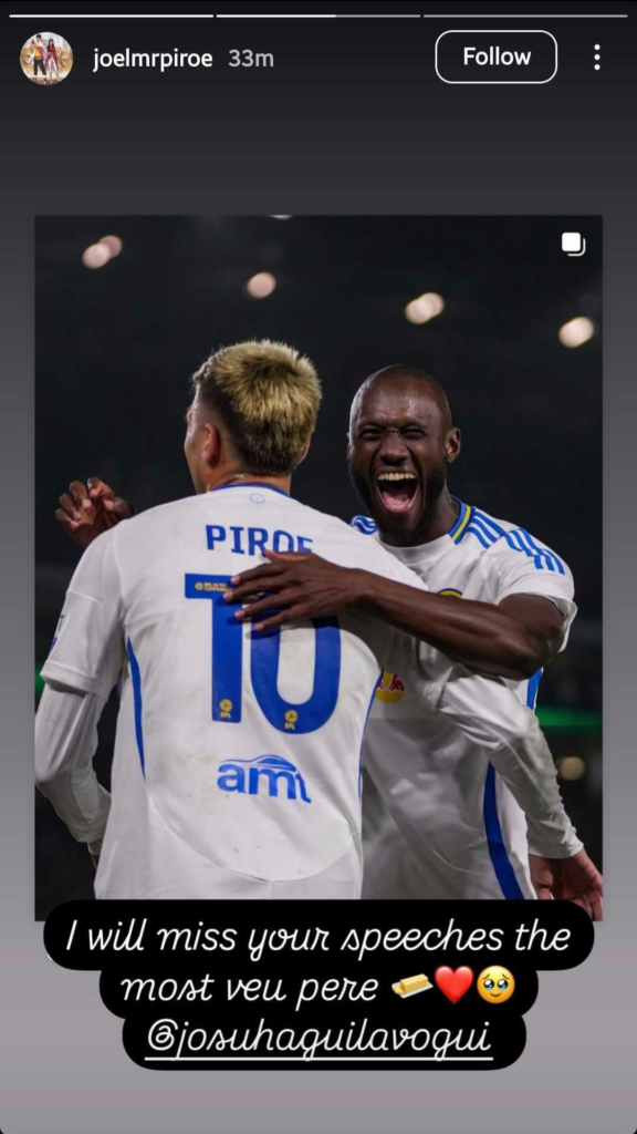 Leeds United striker Joel Piroe and Josuha Guilavogui