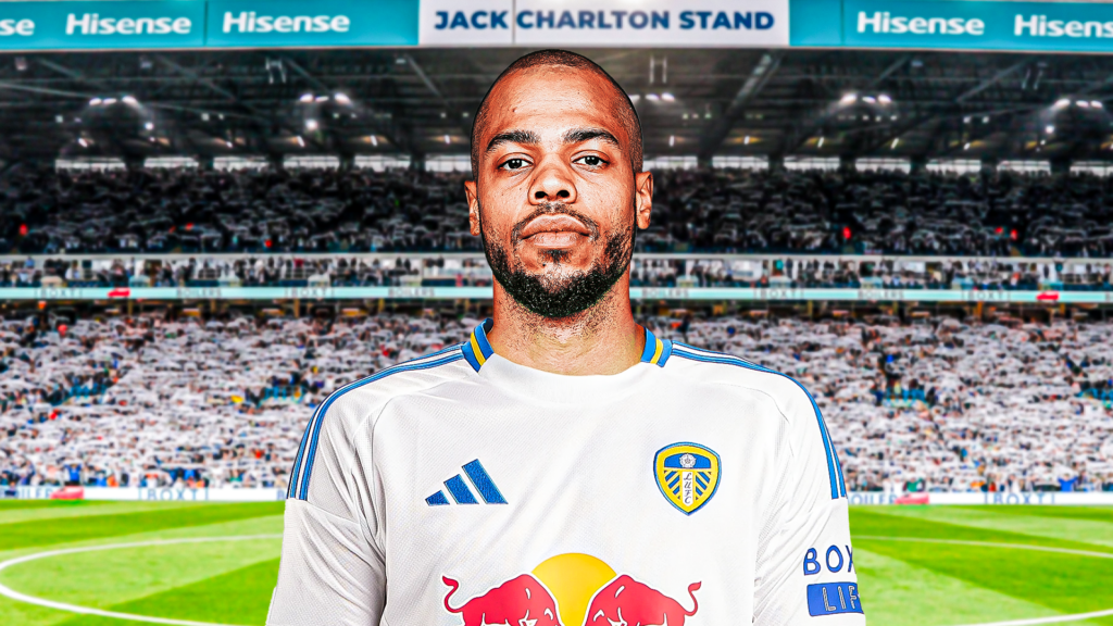 Lukas Nmecha in Leeds United shirt