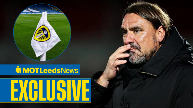Daniel Farke and a Leeds United corner flag
