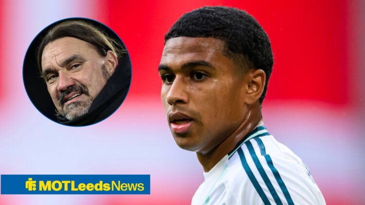 Leeds United manager Daniel Farke and Southampton midfielder Shea Charles
