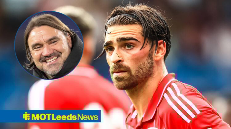 Leeds United manager Daniel Farke and Nottingham Forest forward Jota Silva