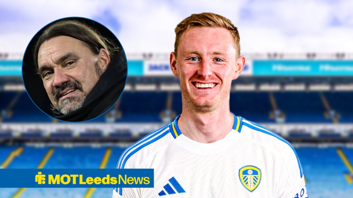 Leeds United manager Daniel Farke and Leeds United midfielder Sean Longstaff